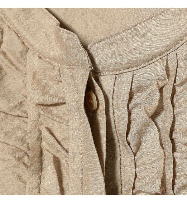 Demi-Luxe BEAMS 「レーヨンリネン フリルヨーク ブラウス」|シャツ・ブラウス|