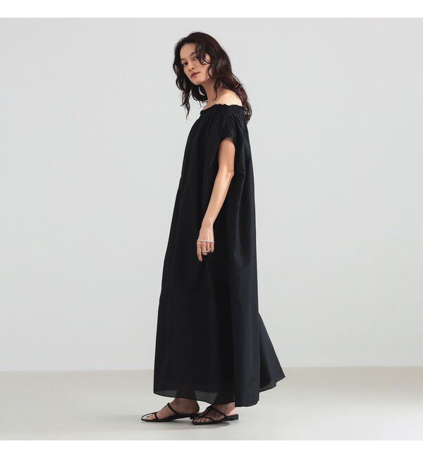 Demi-Luxe BEAMS 「	コットンシルク オフショルダー ワンピース」|ワンピース|