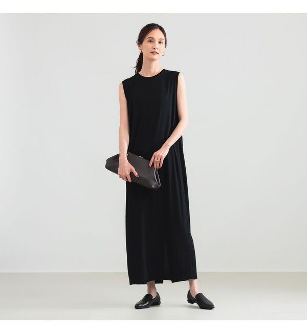 Demi-Luxe BEAMS 「ウォッシャブル ウール ノースリーブ ワンピース」|ワンピース|BLACK