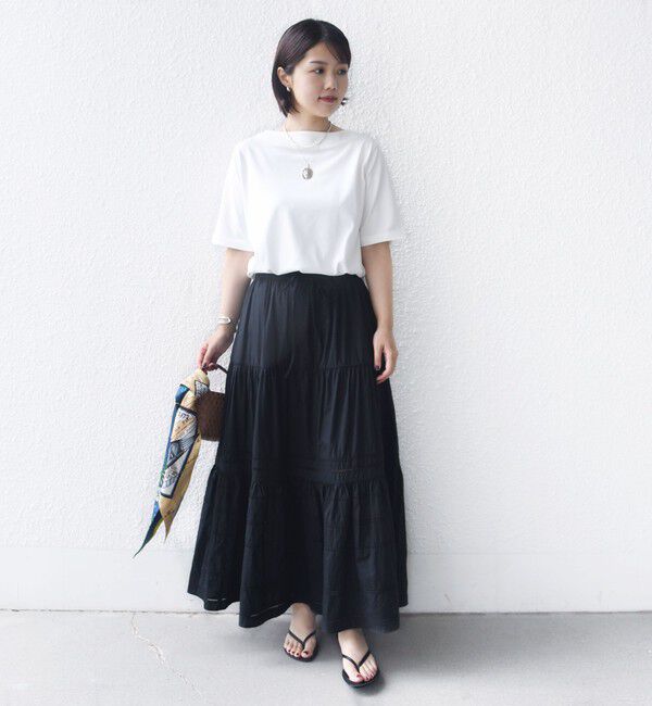 SHIPS for women「【WEB限定】〈ネックが選べる2サイズ展開〉オーガニックコットン バリエーションネック TEE」|Tシャツ・カットソー|