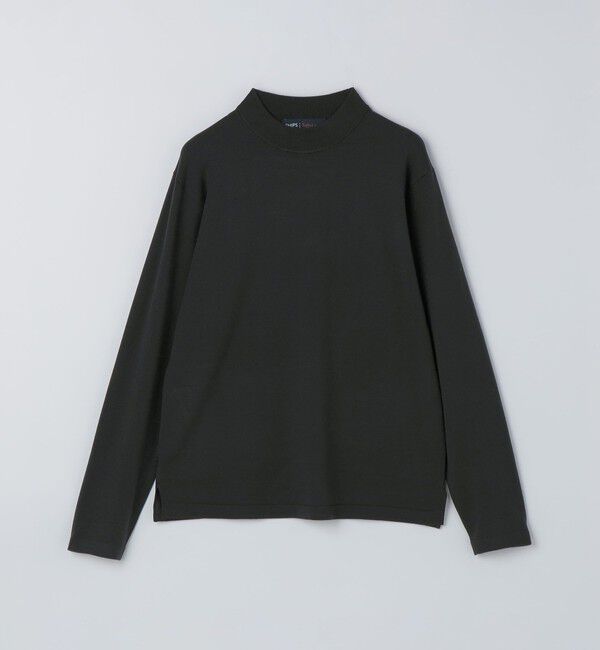 SHIPS Colors 「SHIPS Colors:〈吸湿発熱〉Solist(R)Heat 14ゲージ モックネックニット◇」|ニット・セーター|ダークグレー