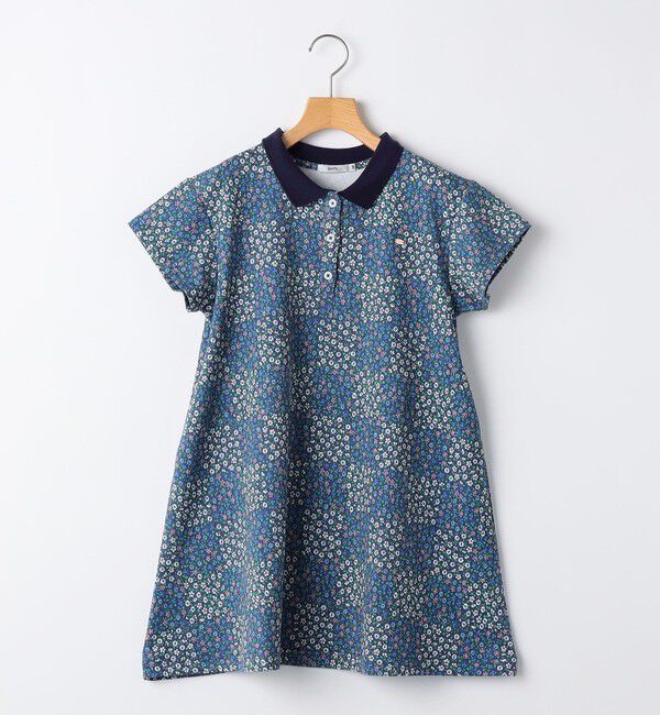 SHIPS KIDS「SHIPS KIDS:140～150cm / フラワー ポロシャツ ワンピース」|ワンピース|ネイビー