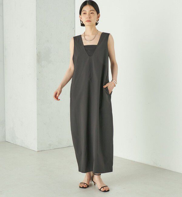SHIPS for women「Wai＋:〈接触冷感 / 吸水速乾 / 洗濯機可能〉タイプライター コクーン ワンピース」|ワンピース|