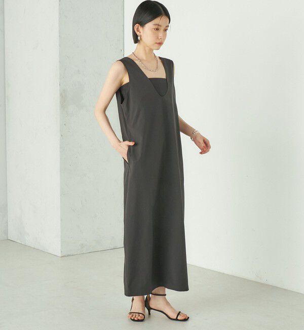 SHIPS for women「Wai＋:〈接触冷感 / 吸水速乾 / 洗濯機可能〉タイプライター コクーン ワンピース」|ワンピース|