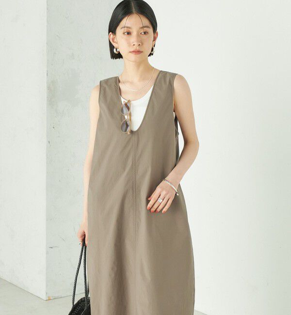 SHIPS for women「Wai＋:〈接触冷感 / 吸水速乾 / 洗濯機可能〉タイプライター コクーン ワンピース」|ワンピース|