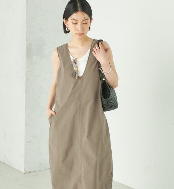 SHIPS for women「Wai＋:〈接触冷感 / 吸水速乾 / 洗濯機可能〉タイプライター コクーン ワンピース」|ワンピース|