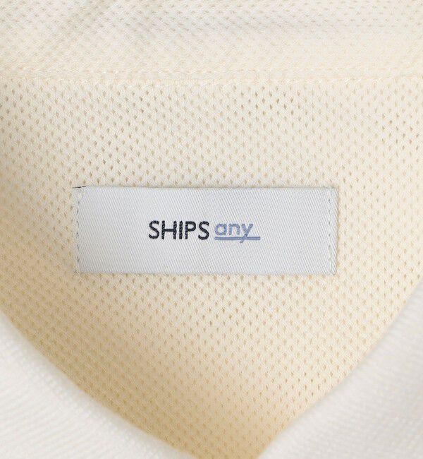 SHIPS any「SHIPS any:〈洗濯機可能〉エアロ スケープ メッシュ 鹿の子 リブ ポロシャツ◇」|ポロシャツ|