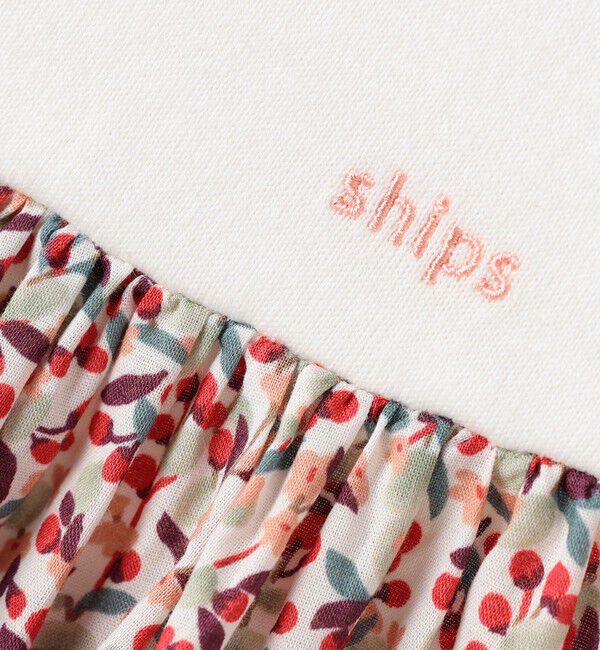 SHIPS KIDS「SHIPS KIDS:70～80cm / フラワー フリル セット ロンパース」|ロンパース|