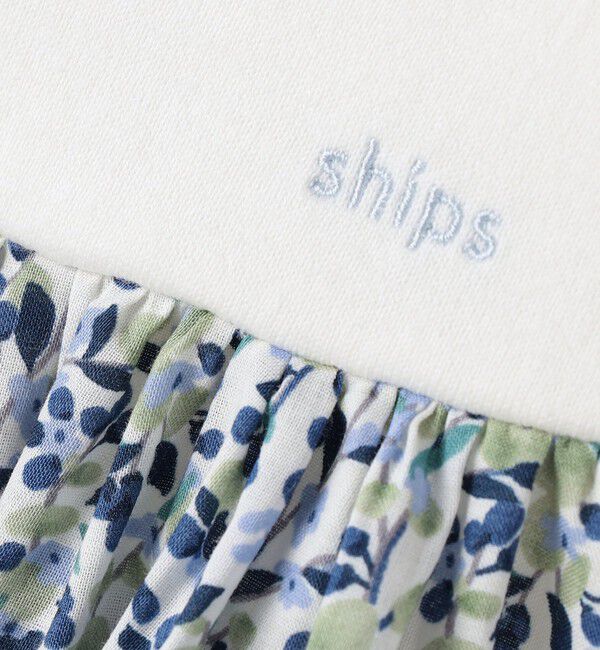 SHIPS KIDS「SHIPS KIDS:70～80cm / フラワー フリル セット ロンパース」|ロンパース|
