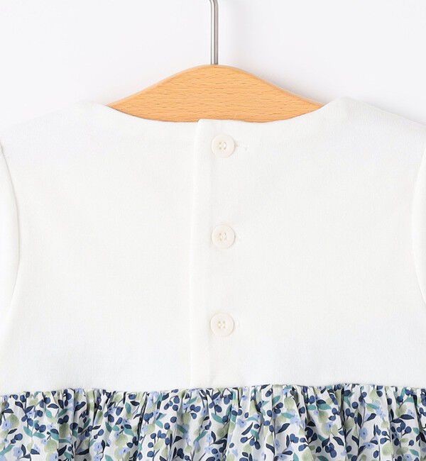 SHIPS KIDS「SHIPS KIDS:70～80cm / フラワー フリル セット ロンパース」|ロンパース|
