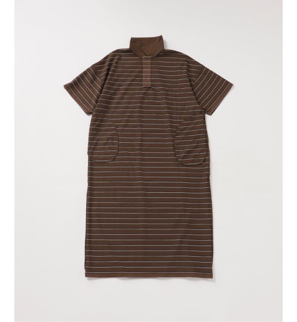 OUTDOOR PRODUCTS Usual Things「ボーダーポロシャツワイドワンピース」|ワンピース|