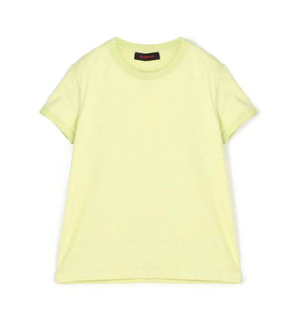CABaN「コットン リブコンビクルーネックプルオーバー」|Tシャツ・カットソー|51 ライトグリーン
