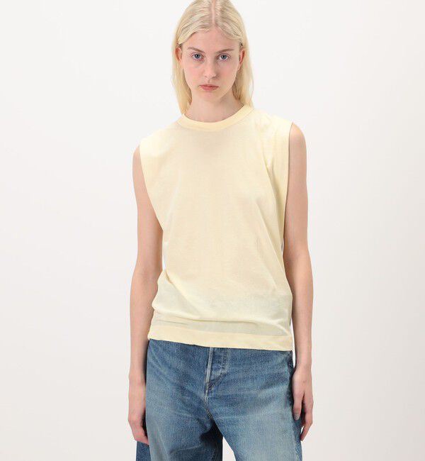 TOMORROWLAND BUYING WEAR「ATON FRESCA SINGLE JERSEY ノースリーブプルオーバー」|タンクトップ|