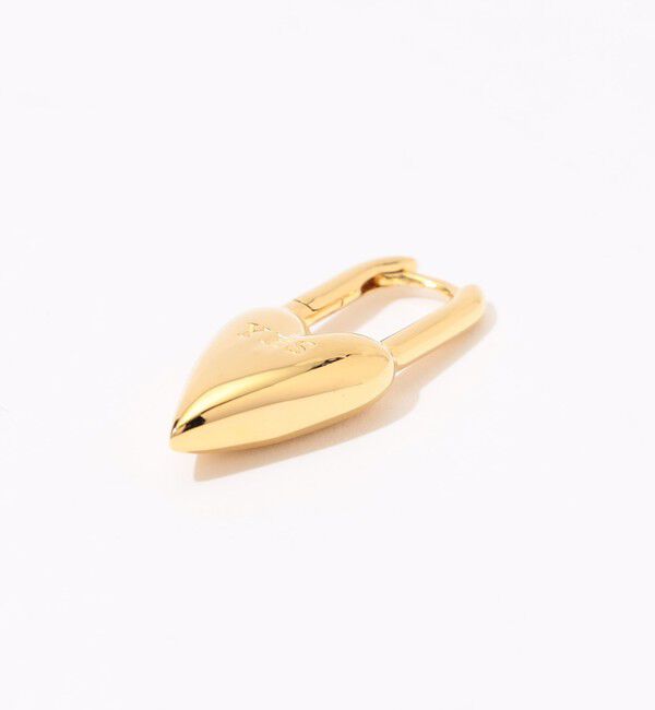 TOMORROWLAND GOODS「avgvst Yes-No Heart Lock ゴールド 片耳ピアス」|ピアス|