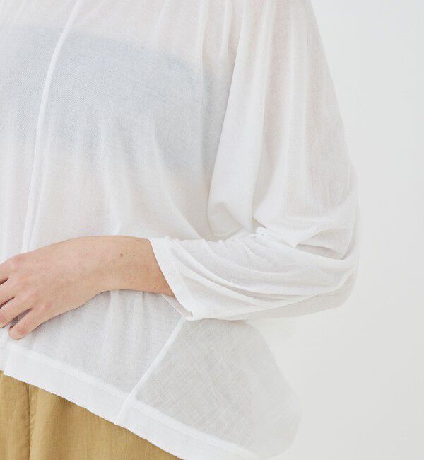 GALERIE VIE「コットンラミーコンビ ドルマンスリーブプルオーバー」|Tシャツ・カットソー|