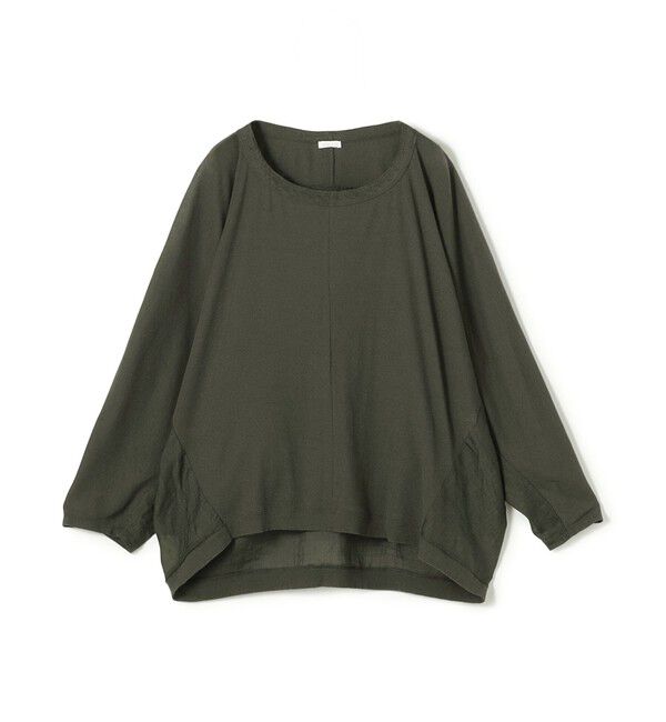 GALERIE VIE「コットンラミーコンビ ドルマンスリーブプルオーバー」|Tシャツ・カットソー|55 カーキ