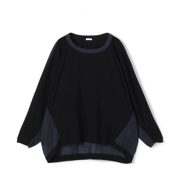 GALERIE VIE「コットンラミーコンビ ドルマンスリーブプルオーバー」|Tシャツ・カットソー|69 ネイビー