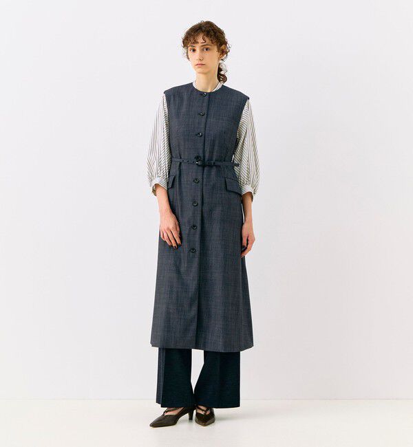 TOMORROWLAND collection「【WEB先行予約】コンフォートデニム ジレワンピース」|ワンピース|