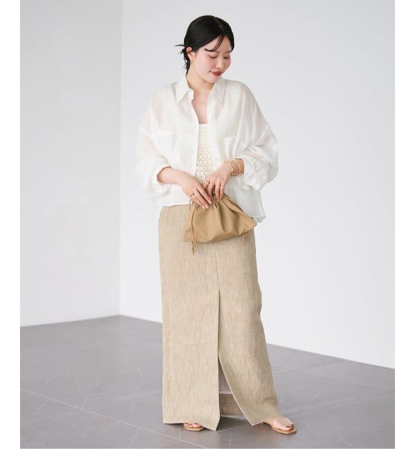 Plage「《追加》RAMIE LYOCELL CROPPED シャツ」|シャツ・ブラウス|