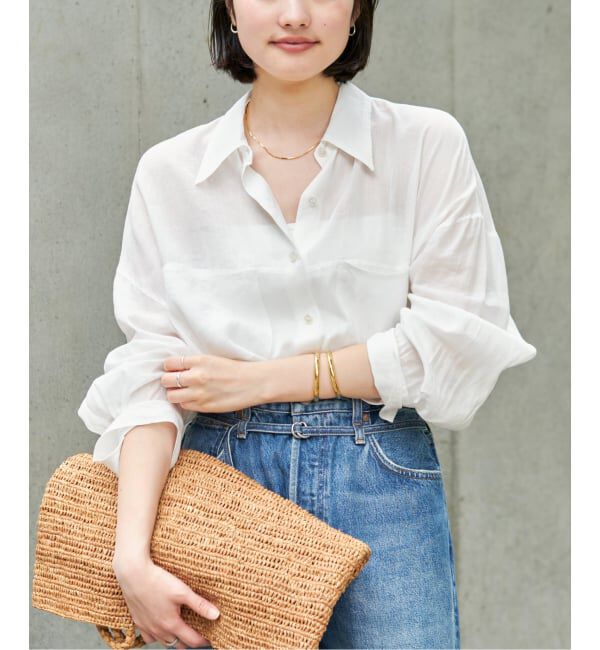 Plage「《追加》RAMIE LYOCELL CROPPED シャツ」|シャツ・ブラウス|