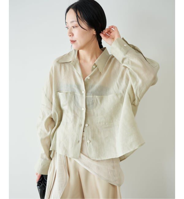 Plage「《追加》RAMIE LYOCELL CROPPED シャツ」|シャツ・ブラウス|