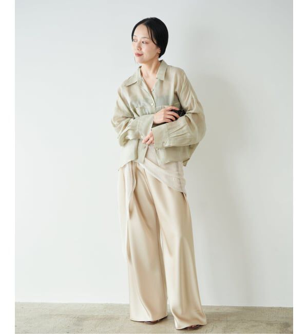 Plage「《追加》RAMIE LYOCELL CROPPED シャツ」|シャツ・ブラウス|