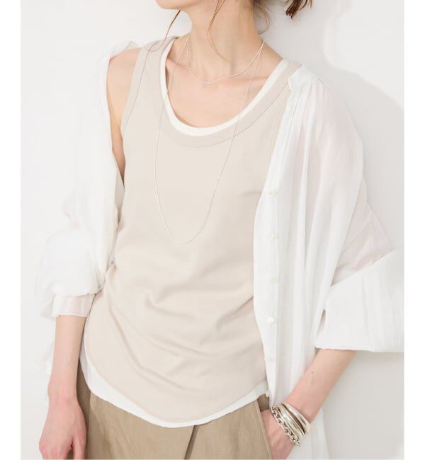 SLOBE IENA「《追加4》basic タンクトップ」|タンクトップ|
