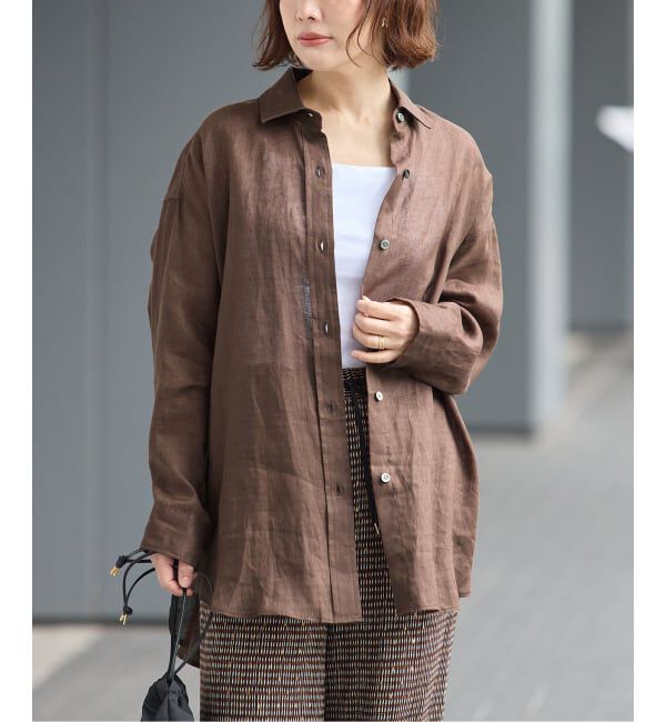 journal standard L'essage「ヨーロピアンフラックス2WAYシャツ」|シャツ・ブラウス|