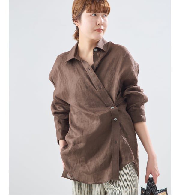 journal standard L'essage「ヨーロピアンフラックス2WAYシャツ」|シャツ・ブラウス|
