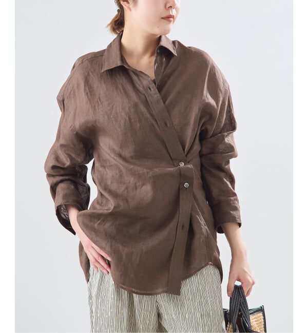 journal standard L'essage「ヨーロピアンフラックス2WAYシャツ」|シャツ・ブラウス|