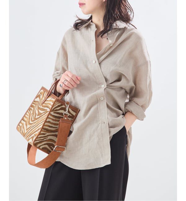 journal standard L'essage「ヨーロピアンフラックス2WAYシャツ」|シャツ・ブラウス|