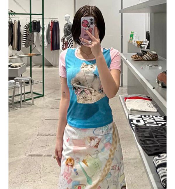 Oriens JOURNAL STANDARD「【Ashley Williams】 BABY TEE（ブルー）」|Tシャツ・カットソー|