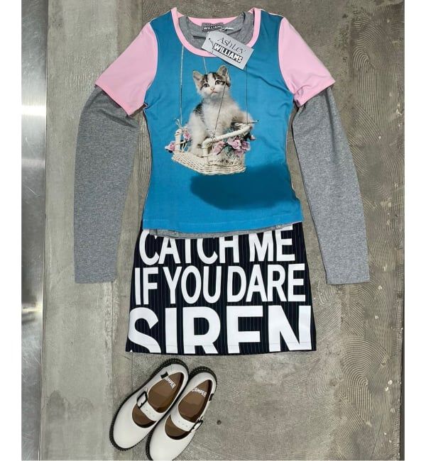 Oriens JOURNAL STANDARD「【Ashley Williams】 BABY TEE（ブルー）」|Tシャツ・カットソー|