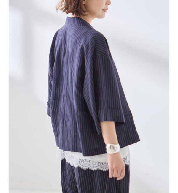 journal standard L'essage「シルクMIXシアー&ストライプジャケット」|テーラードジャケット|
