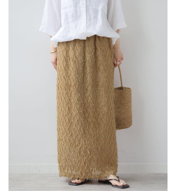 JOURNAL STANDARD relume「シアーカットジャガードスカート」|スカート|ベージュ