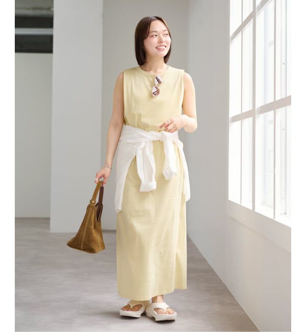 U by SPICK&SPAN「ショルダータックロングワンピース」|ワンピース|