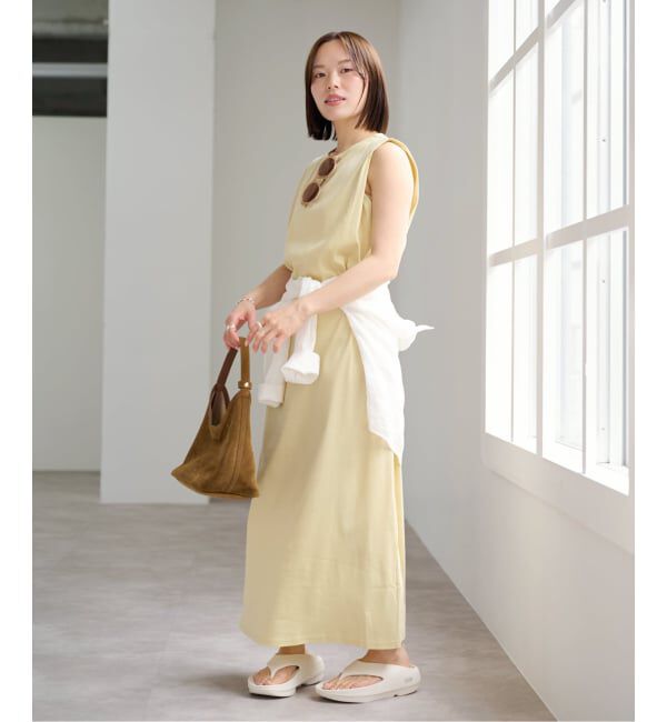 U by SPICK&SPAN「ショルダータックロングワンピース」|ワンピース|