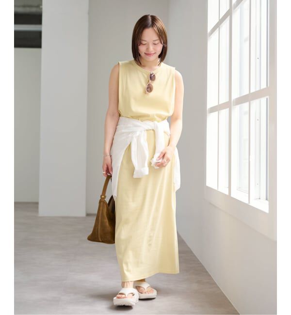 U by SPICK&SPAN「ショルダータックロングワンピース」|ワンピース|