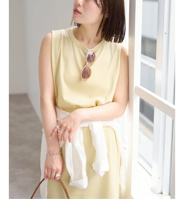 U by SPICK&SPAN「ショルダータックロングワンピース」|ワンピース|イエロー