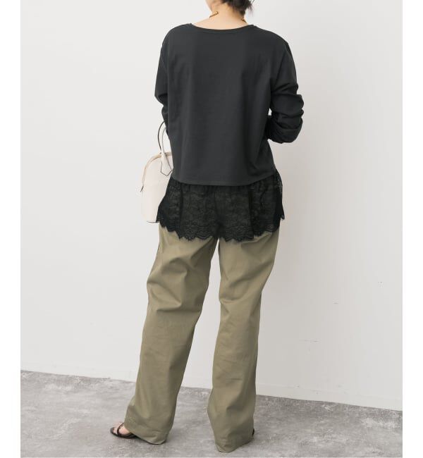 Spick and Span「《追加予約》レースドッキングレイヤードプルオーバー」|Tシャツ・カットソー|