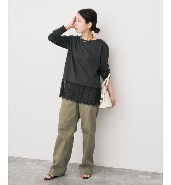 Spick and Span「《追加予約》レースドッキングレイヤードプルオーバー」|Tシャツ・カットソー|