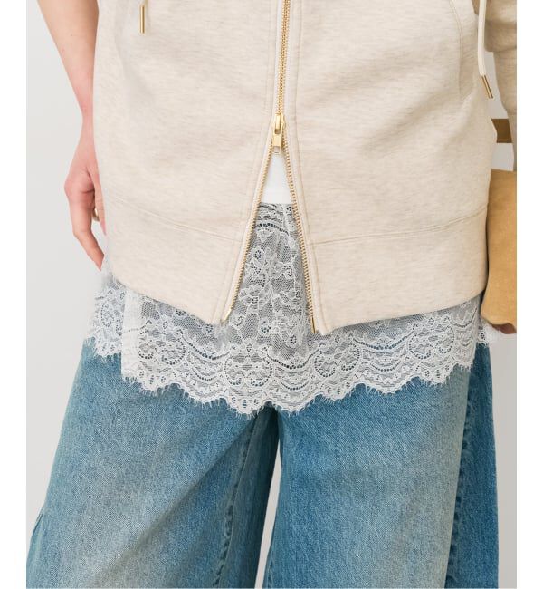 Spick and Span「《追加予約》レースドッキングレイヤードプルオーバー」|Tシャツ・カットソー|