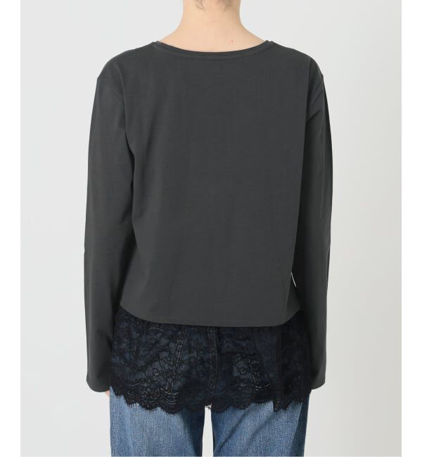 Spick and Span「《追加予約》レースドッキングレイヤードプルオーバー」|Tシャツ・カットソー|