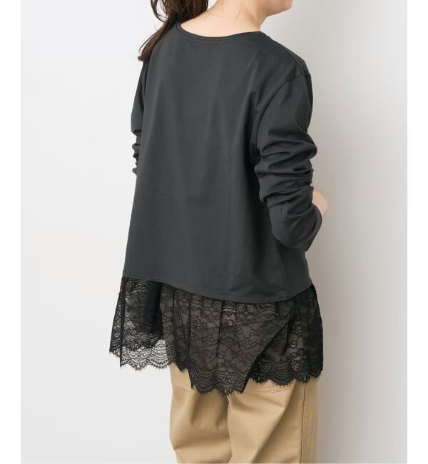 Spick and Span「《追加予約》レースドッキングレイヤードプルオーバー」|Tシャツ・カットソー|