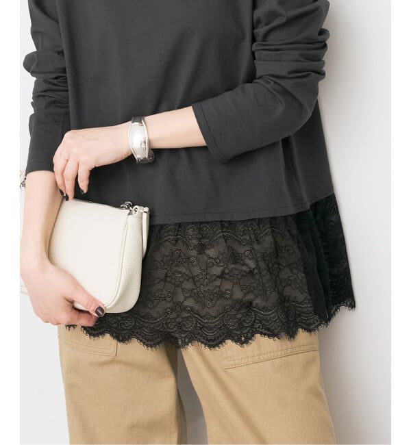 Spick and Span「《追加予約》レースドッキングレイヤードプルオーバー」|Tシャツ・カットソー|