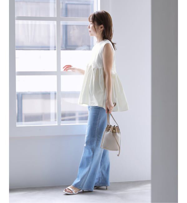  「【洗える】レースドッキングチュニック」|Tシャツ・カットソー|