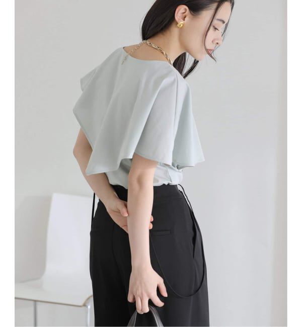  「【洗える】《追加》ケープカットソー」|Tシャツ・カットソー|