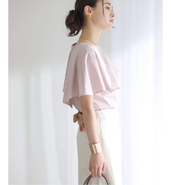  「【洗える】《追加》ケープカットソー」|Tシャツ・カットソー|