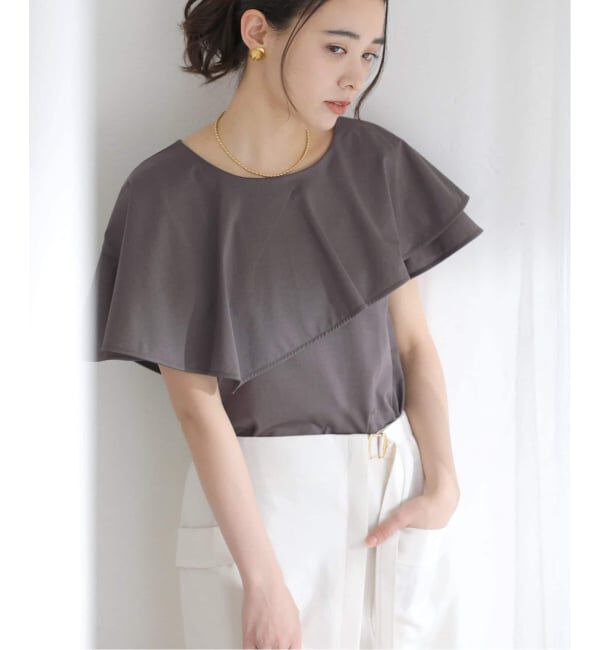  「【洗える】《追加》ケープカットソー」|Tシャツ・カットソー|