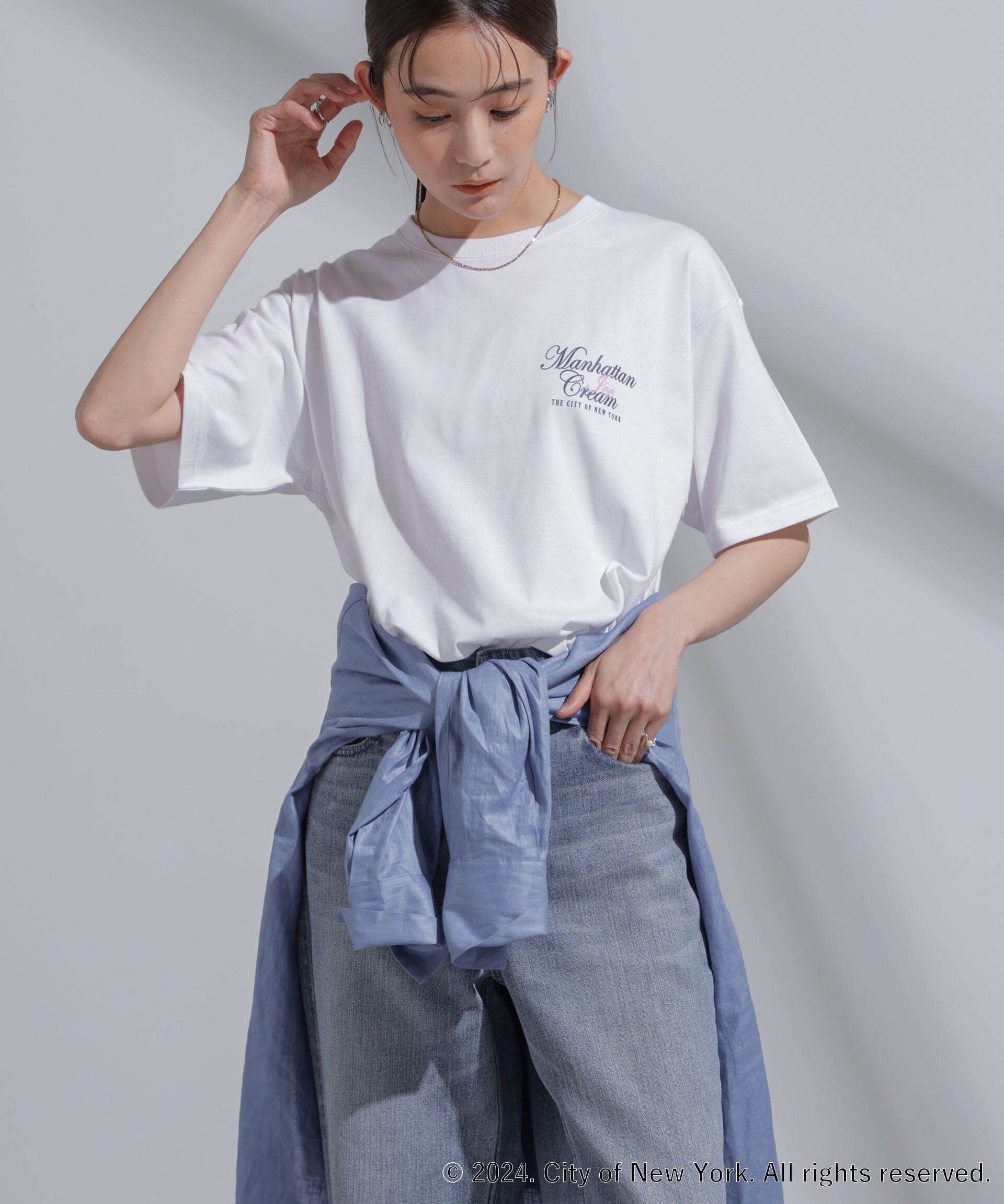 NANO universe「GOOD ROCK SPEED&times;Anti Soaked(R) 汗染み防止 NYC Tシャツ」|Tシャツ・カットソー|